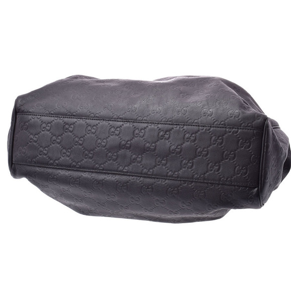 Gucci Guccissima Sukey Handbag Black Leather - Picture 6 of 11